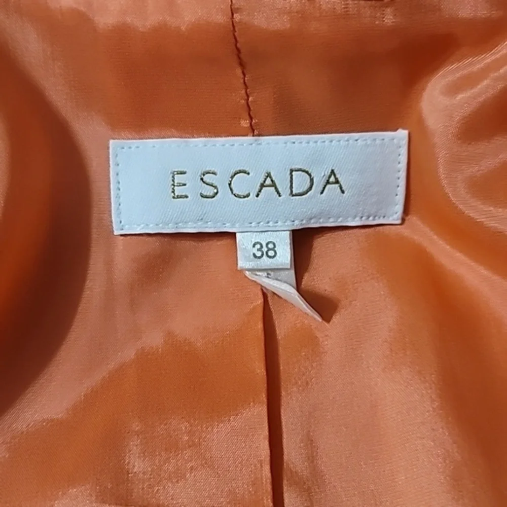 Vintage Escada German Coral Wool Coat Women's‎ 38 (6) Good Condition.
